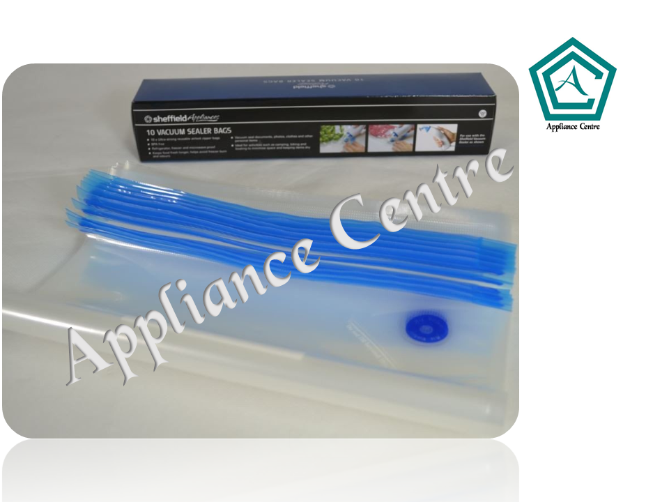 VACUUM SEALER BAGS 10PK 22cm X 21cm FOR SHEFFIELD 